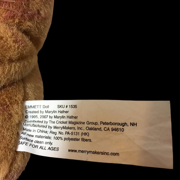 Emmett Doll Cat Plush 8" Kitten Hobo Clown friend Merylin Hafner Cricket Mag Toy - Picture 8 of 10